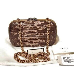 Gucci Lizard Skin Clutch Bag $3500